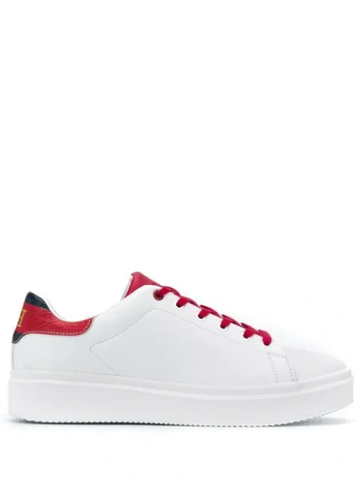 Tommy Hilfiger Contrast Panel Sneakers In White