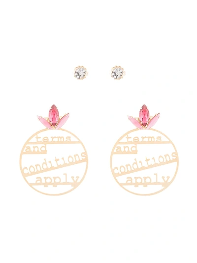 Anton Heunis Terms And Conditions Apply Earrings - Gold