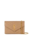 Saint Laurent Quilted Monogram Shoulder Bag In 2622 Beige