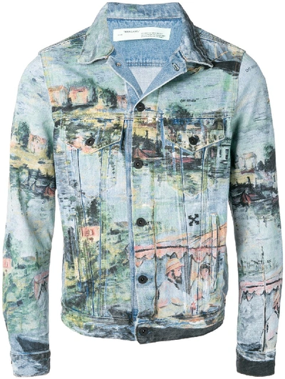 evne Svare lækage Off-white Lake Holiday Printed Denim Jacket | ModeSens