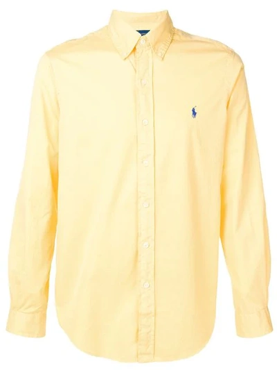 Polo Ralph Lauren Button Down Collar Shirt In Yellow