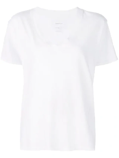 Current Elliott Current/elliott Loose Fit V-neck T-shirt - 白色 In White