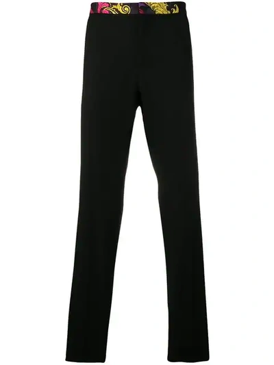 Versace Printed Belt Tailored Trousers - Black