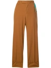 The Gigi Cropped Wide-leg Trousers In 350 Brown