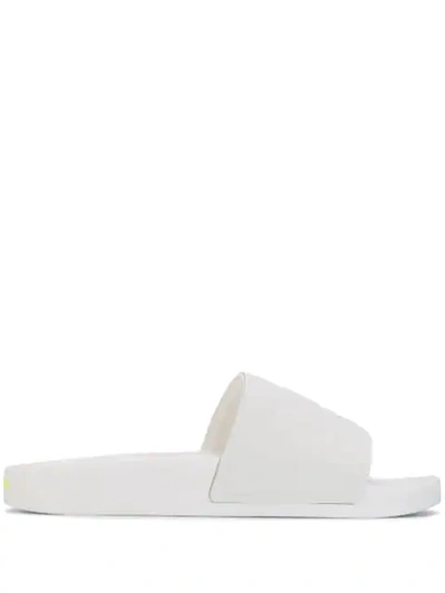 Diesel Tonal Logo Print Slides In White