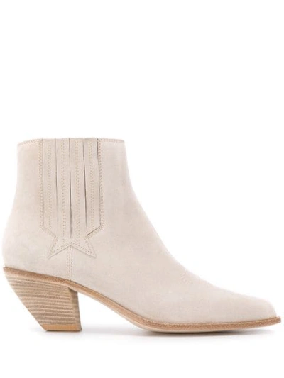 Golden Goose Western Boots In Neutrals