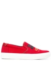 Kenzo Chinese New Year K-skate Slip-ons In Red,gold,white