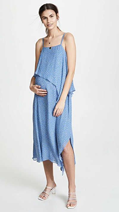 Hatch The Savina Dress In Lapis Daisy