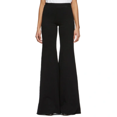 Vetements Flared Cotton Track Pants In Black