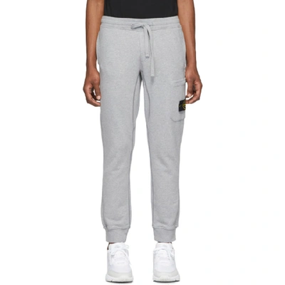 Stone Island Grey Terry Lounge Pants In V1064 Polve