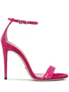 Gucci Suede Ilse Sandals 110 In Pink