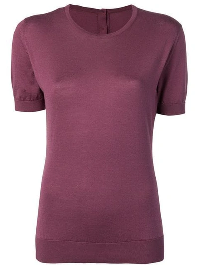 John Smedley Knitted T In Purple