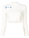 Artica Arbox Cropped Long-sleeved Tee In White