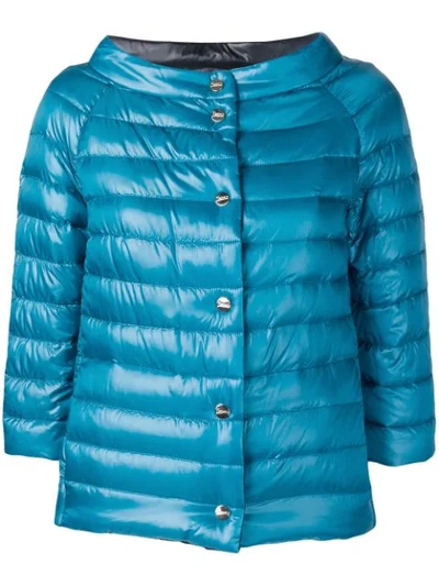 Herno Padded Shell Jacket In Blue