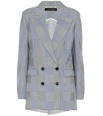 Roland Mouret Bourne Wool And Mohair Blazer In Blue