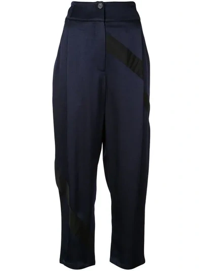 Palmer Harding High-waist Static Trousers In Blue