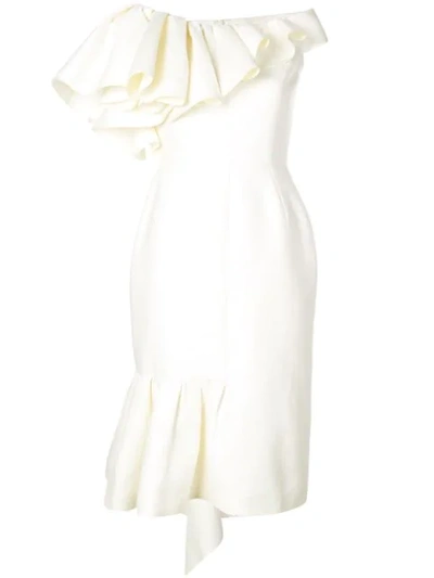 Dice Kayek Off-the-shoulder Dress In White