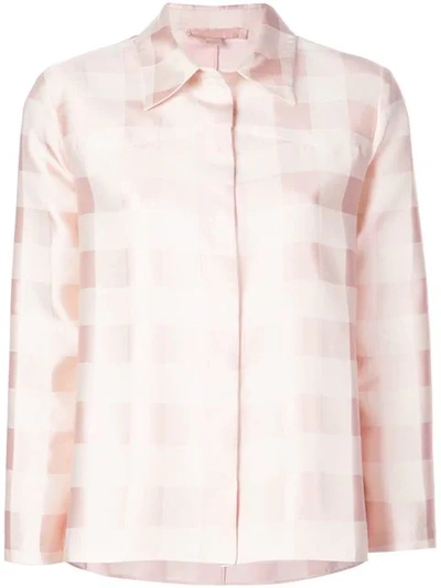 Brock Collection Checked Shirt In Pink
