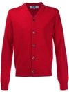 Comme Des Garçons Play Classic Cardigan In Red