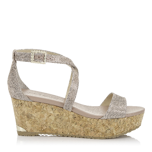 pink glitter wedges
