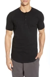 Goodlife Slim Fit Henley T-shirt In Black