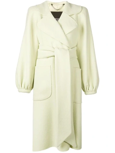 Marc Jacobs Belted Midi Coat In Green