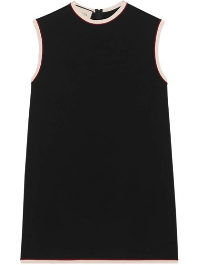 Gucci Stretch Viscose Tunic Top In Black