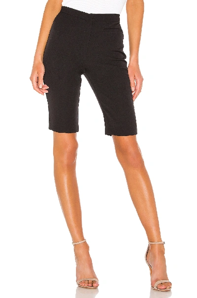 Milly High Waist Skinny Bermuda Short In Black.