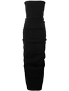 Rick Owens Strapless Gown Dress - Black