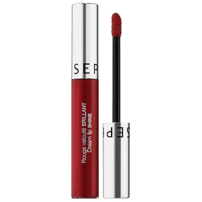 Sephora Collection Cream Lip Shine Liquid Lipstick 07 Carmine Elixir 0.169 Fl Oz/5ml