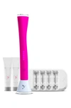 Dermaflash Luxe+ Advanced Sonic Dermaplaning + Peach Fuzz Removal Bright Pink In Hot Pink