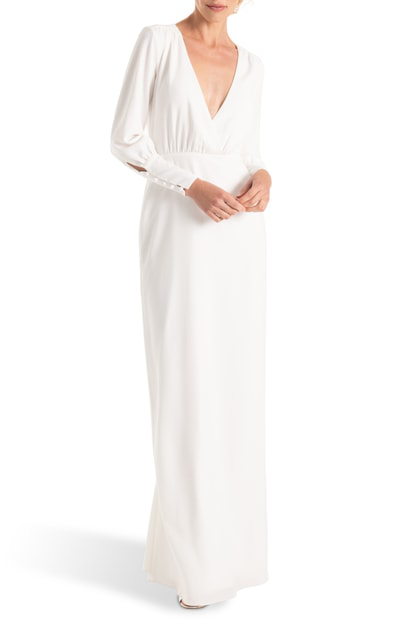 long sleeve column dress