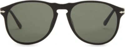 Persol Suprema 54mm Polarized Pilot Sunglasses - Black