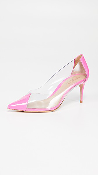 Garthy Vinyl Pumps in Neon Pink Garthy Vinyl Pumps in Neon Pink