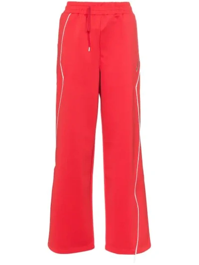 Ader Error Contrast Piping Track Pants In Red