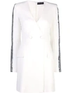 David Koma Sequin Blazer Dress - White