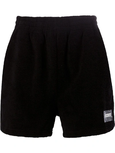 Off-white Logo Terry Shorts In Black