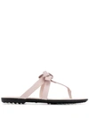 Tod's Thong Strap Sandals In Pink