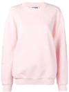 Courrèges Panelled Embroidered Logo Sweatshirt In Pink