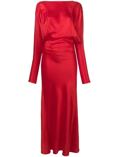 Victoria Beckham Long Cocktail Dress - Red