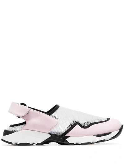 Marni Baby Pink Slingback Leather Trim Low