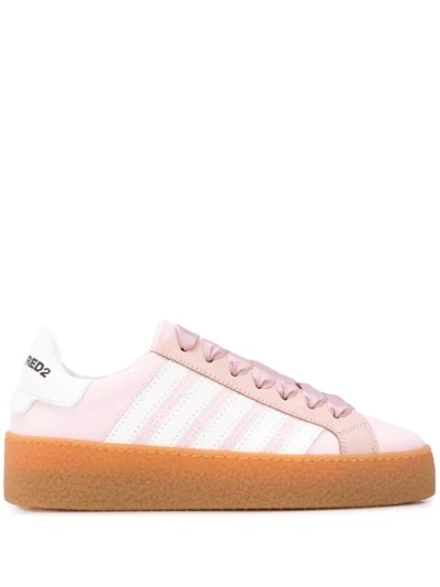 Dsquared2 Military Punk Rapper's Delight Trainers In Pink