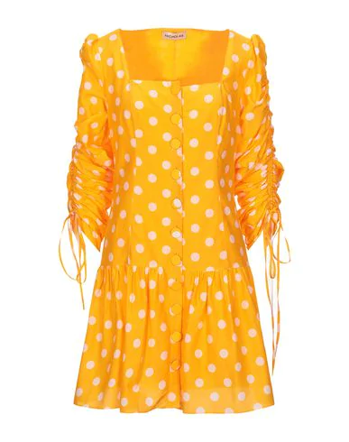 orange button front dress