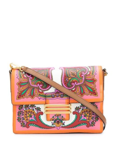 Etro Printed Shoulder Bag - Orange