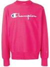 Champion Sweatshirt Mit Logo-stickerei - Rosa In Pink