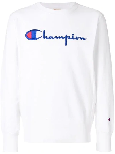 Champion Logo套头衫 - 白色 In White