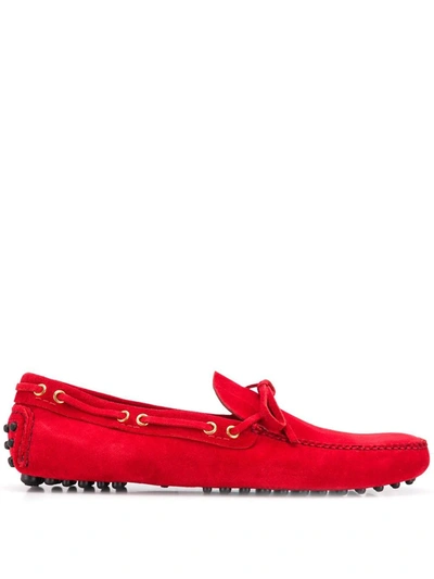 Car Shoe Logo Boat Shoes In Red