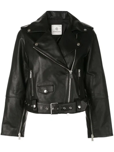 Anine Bing Remy Leather Jacket In Black