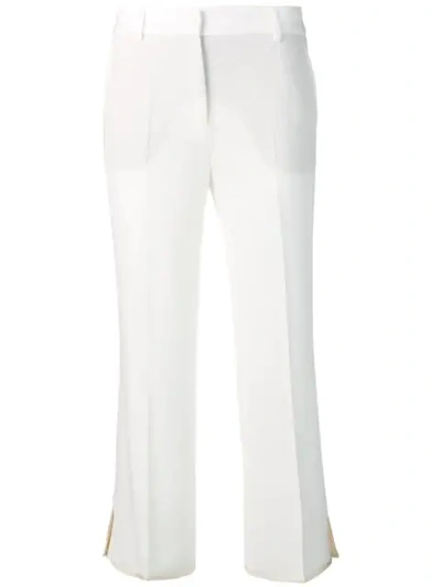 Alberto Biani High-rise Cropped Trousers - White