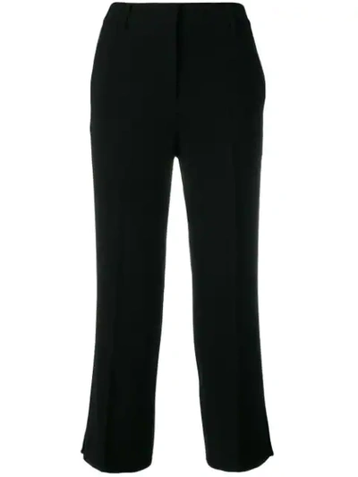 Alberto Biani High-rise Cropped Trousers - Black